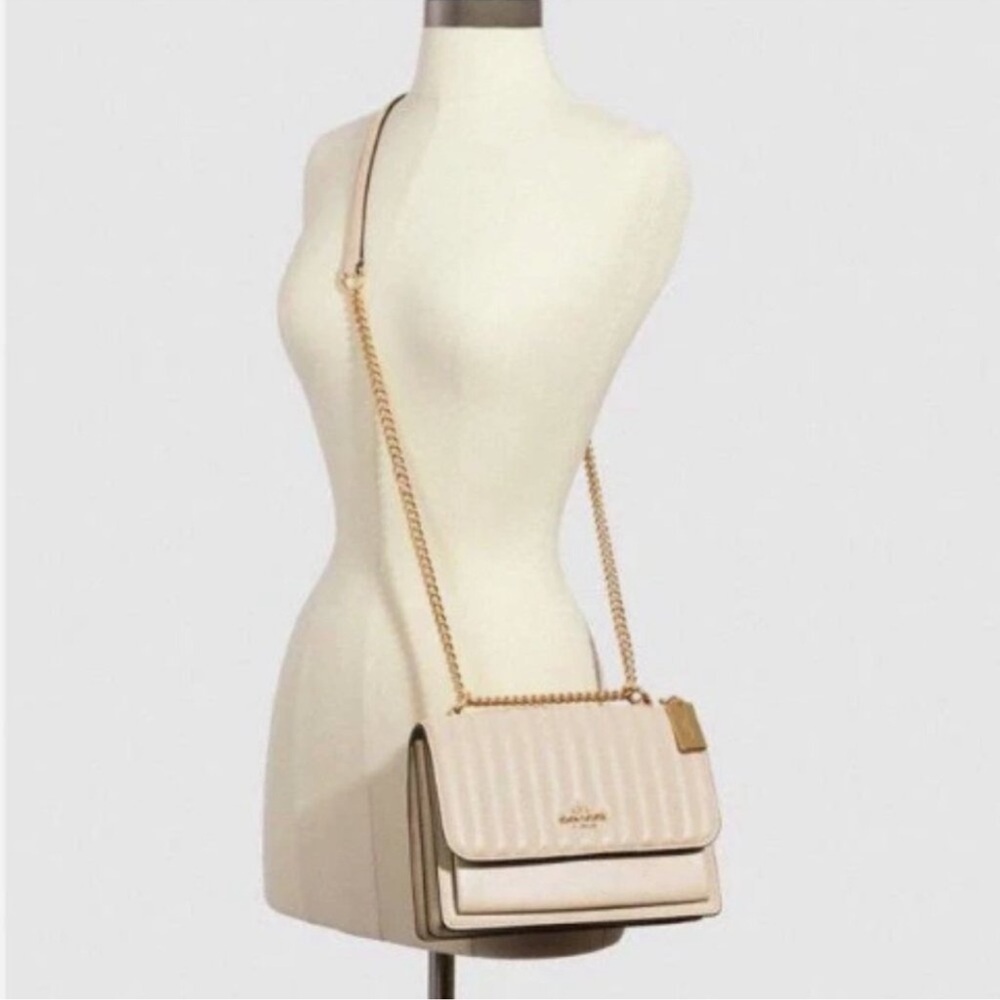 Coach Klare Leather Crossbody with Linear Quilting Stitches